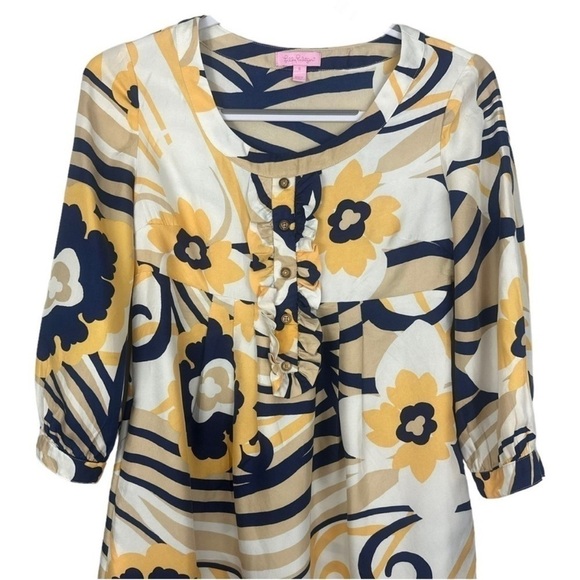 Lilly Pulitzer Silk Floral Mini Dress - Picture 2 of 8